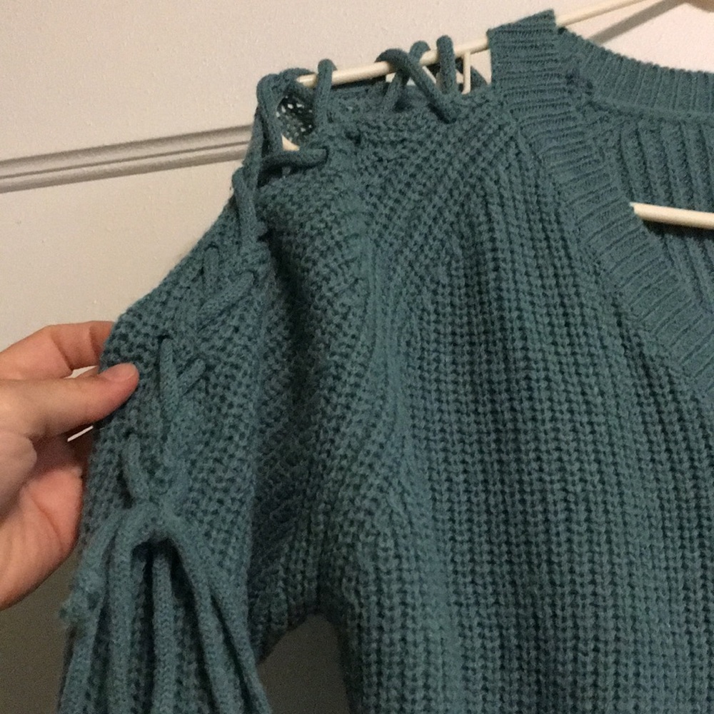 Turquoise sweater - Picture 3 of 4